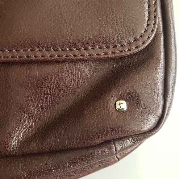 Tula Brown Leather Shoulder Crossbody Bag Purse - Picture 7 of 12